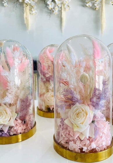 Dried Flower Glass Dome Workshop for Hens Parties