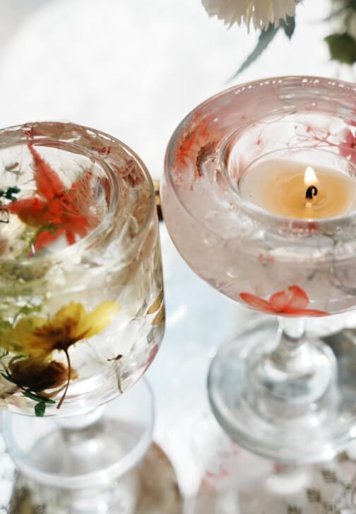 Dried Flower Goblet and Soy Wax Tealights Workshop