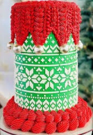 Elf Inspired Stenciling Butter Icing Cake Workshop