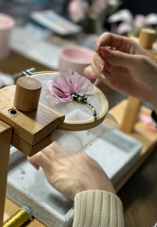 Embroidery Workshop: Mother's Day Carnation Brooch