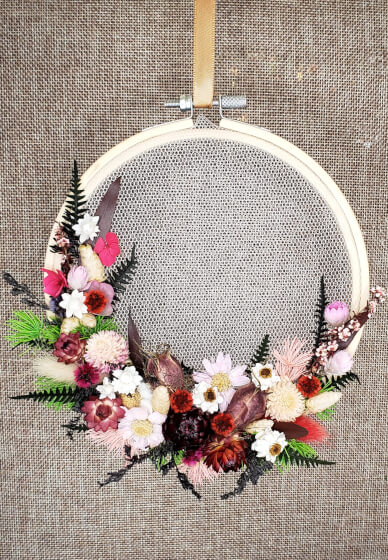 Everlasting Floral Embroidery Hoop Workshop