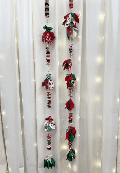 Fabric and Bead Christmas Garland Workshop