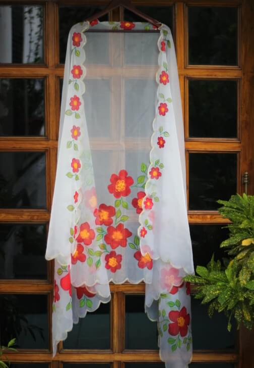 Fabric Painting - Scarf Designing