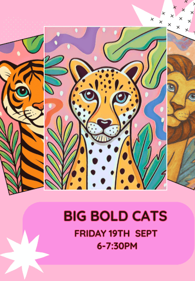 Family Paint and Snack Class: Big Bold Cats