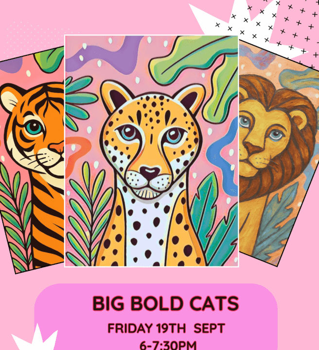 Family Paint and Snack Class: Big Bold Cats