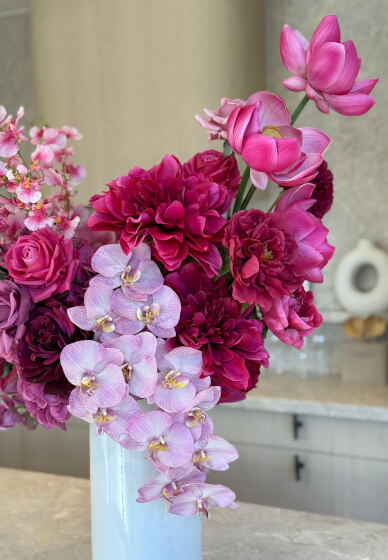 Faux Flower Vase Arrangement Workshop