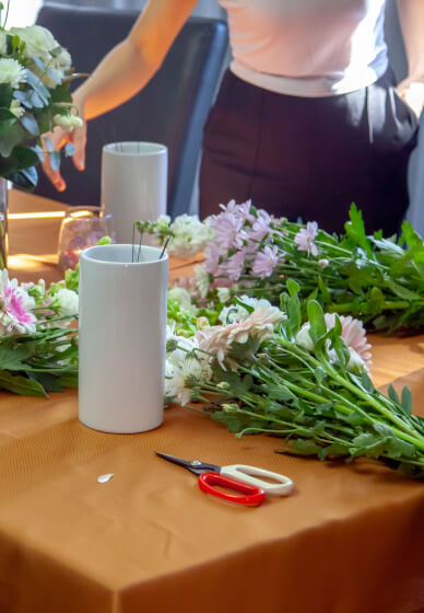 Floral Arranging and Wine Workshop