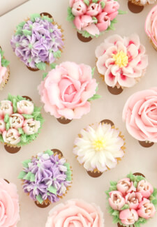 Floral Mini Cupcake Decorating Class: Secret Garden