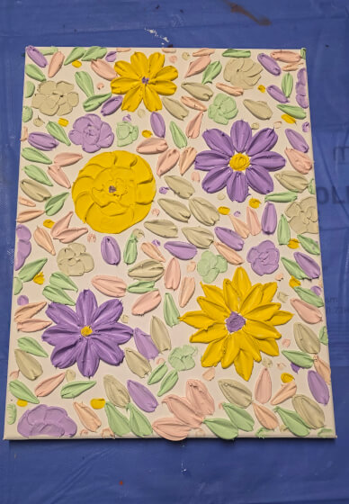 Floral Textured Art Workshop