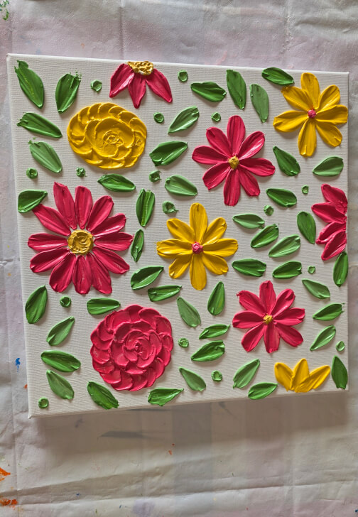 Floral Textured Art Workshop