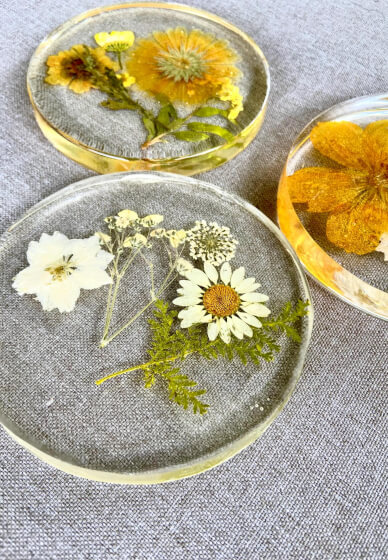 Flower Resin Coasters Making Class