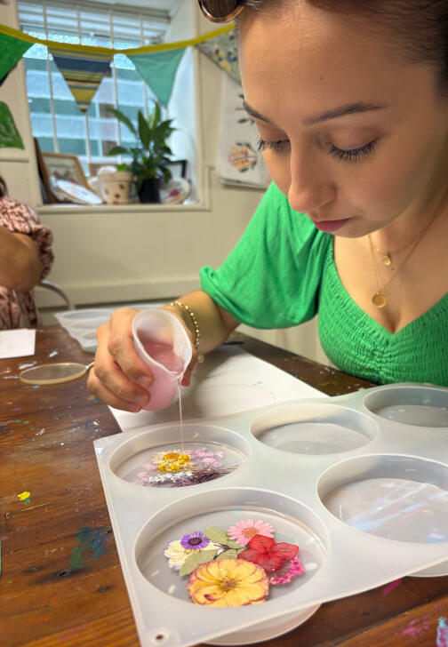 Flower Resin Coasters Making Class