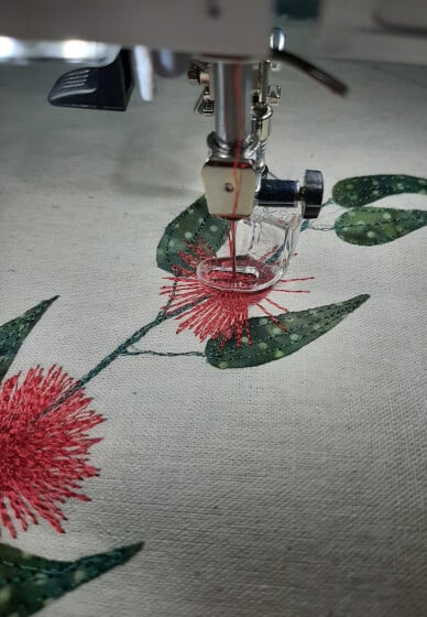 Free-Motion Embroidery Workshop: Gum Flower Shoulder Bag