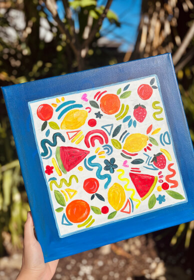 Fruit and Abstract Painting Class for Kids