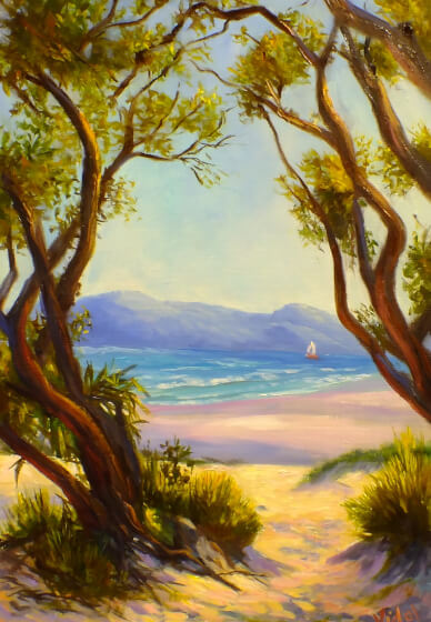 Full Day Oil Painting Class: Tropical Beach Scenery