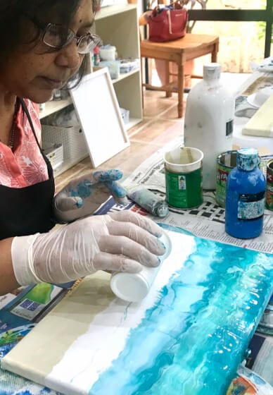 Full Day Paint Pouring Workshop
