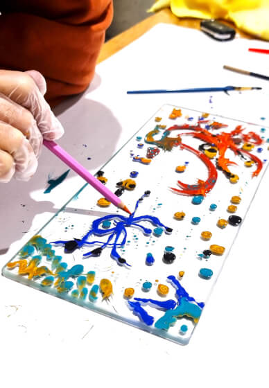 Fused Glass Enamel Painting Workshop for Beginners