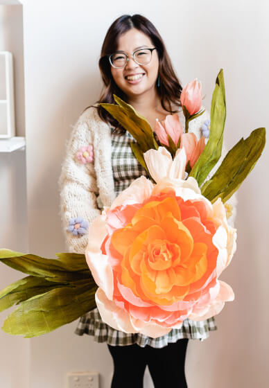 Giant Hanging Wallflower Workshop with Wine and Cheese