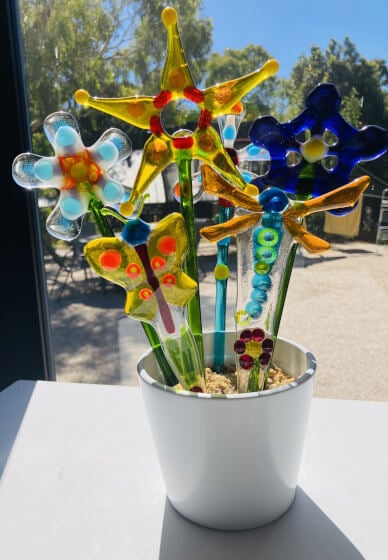 Glass Fusing Workshop: Flower Pot Decorations