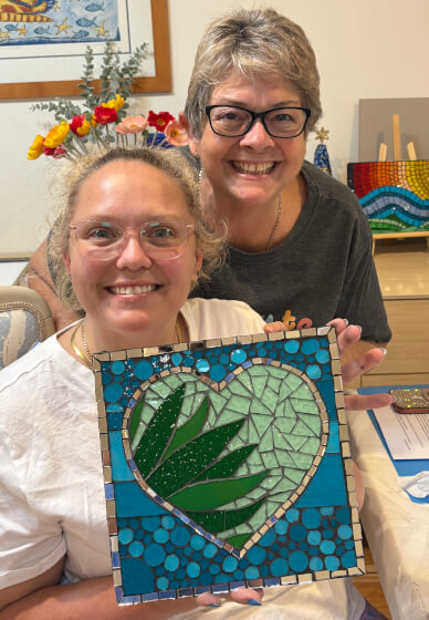 Glass Mosaic Hearts Course for Beginners