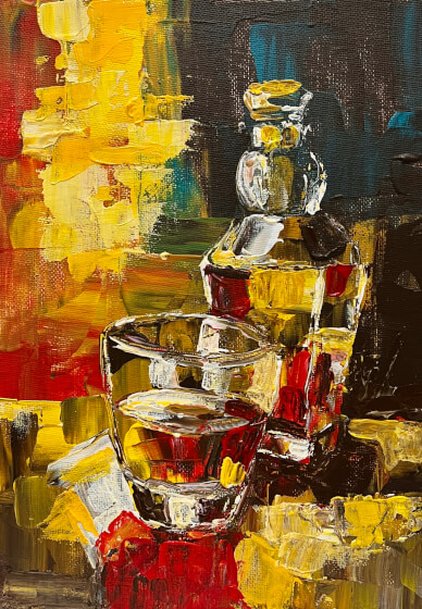 Glass of Brandy. Father's Day Painting Workshop