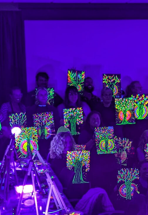Glow in the Dark Paint and Sip Class with Observatory Tour