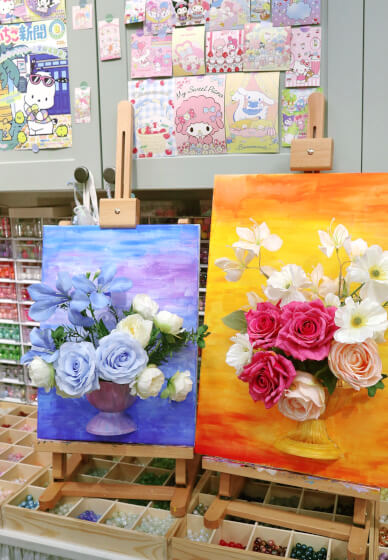Half-Vase Faux Flower Acrylic Painting Workshop