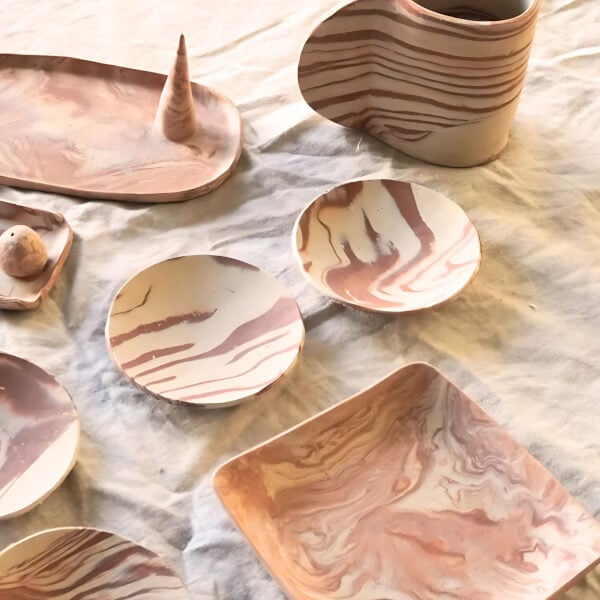 Hand Building Pottery Class Marbled Clay Adelaide ClassBento