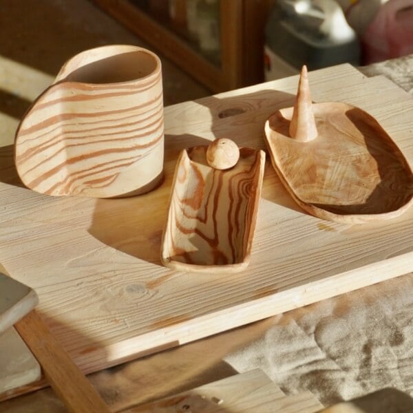 Hand Building Marbled Clay Adelaide Gifts ClassBento