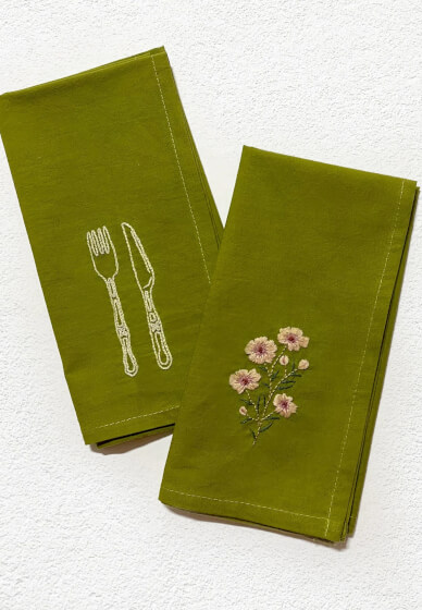 Hand Embroidery Workshop: Create Your Own Embroidered Napkins