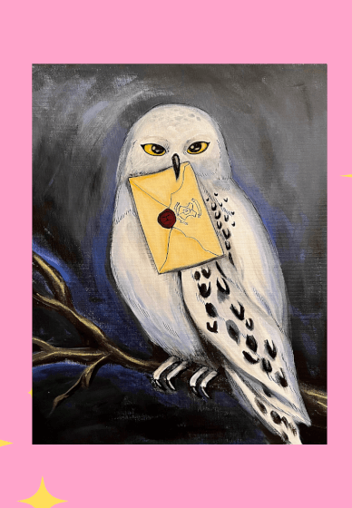 Harry Potter-inspired Paint and Sip Workshop: Hedwig Owl