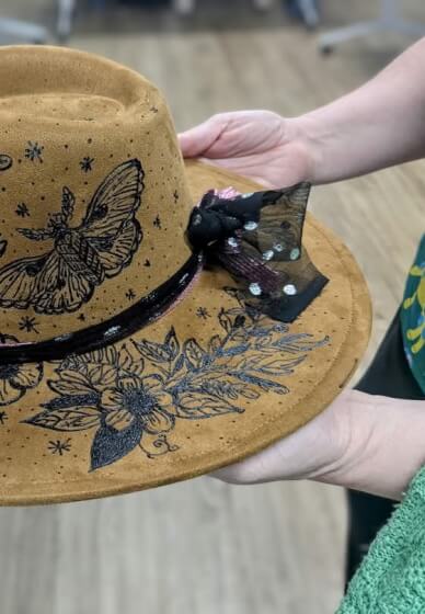 Hat or Bag Burning Workshop with Highland Cows