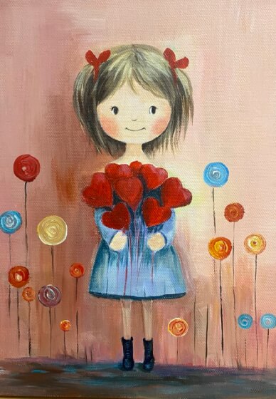 Hearts in Bloom Kids Painting Workshop