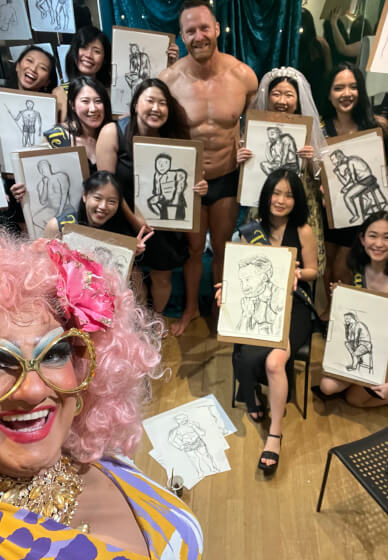 Hen's Party Life Drawing with a Drag Queen Class
