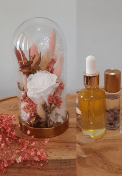 Hens Party Preserved Flower Dome and Essential Oils Class