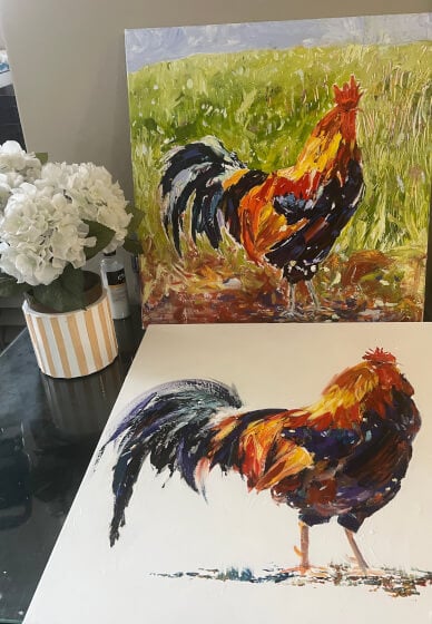 Impasto Acrylics Workshop-Paint 'Mr Rooster'
