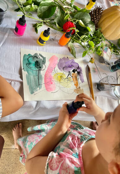 Inky Florals Workshop: Drawing with Acrylic Inks and Sticks