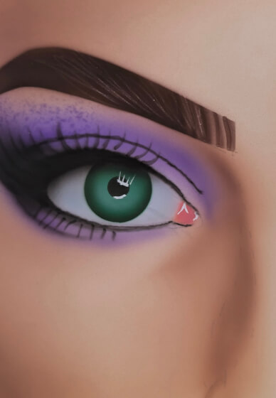 Intermediate Airbrush Workshop: Emerald Eyes, Violet Dreams