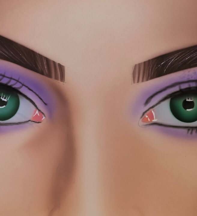 Intermediate Airbrush Workshop: Emerald Eyes, Violet Dreams