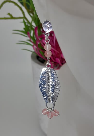 Jewellery Making Workshop:Gemstones 925 Silver Drop Earrings
