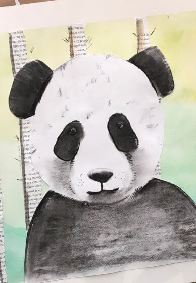 Kids Art Class: Panda Bear Collage