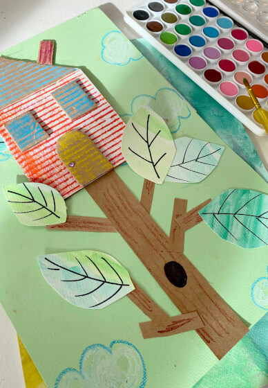Kids Art Class: Treehouses