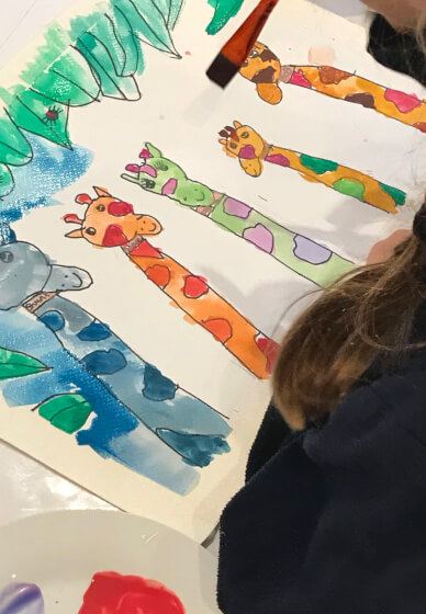 Kids Art Class: Watercolour Giraffes (4-6 Years)
