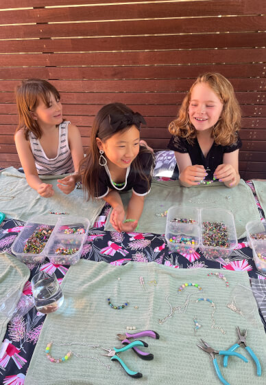 Kids Beaded Jewellery Making Workshop Party