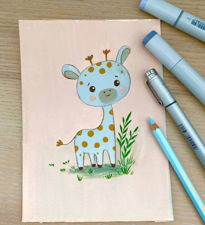 Kids Cartoon Giraffe Painting School Holiday Workshop