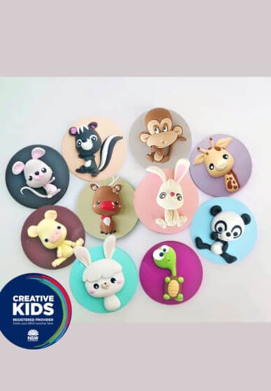 Kids Clay Animal Magnet and Key Hanger Class
