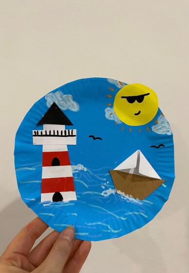 Kids Collage and Painting Class: Sunny Seasides