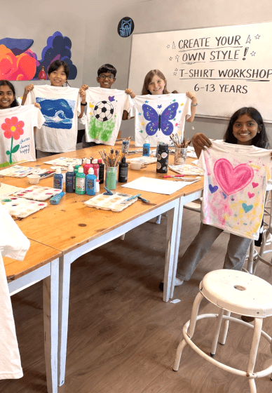 Kids' Fashion Design Workshop: Hand-Painted T-Shirt Art