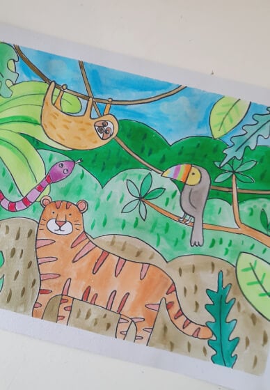 Kids Watercolour Class: Jungle Animals Melbourne | Experiences | ClassBento