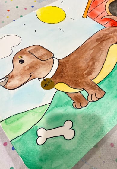 Kids Watercolour Class: Puppies